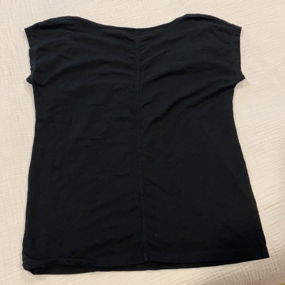 LOFT Black Scoop Neck Fitted Top EUC - Picture 7 of 7